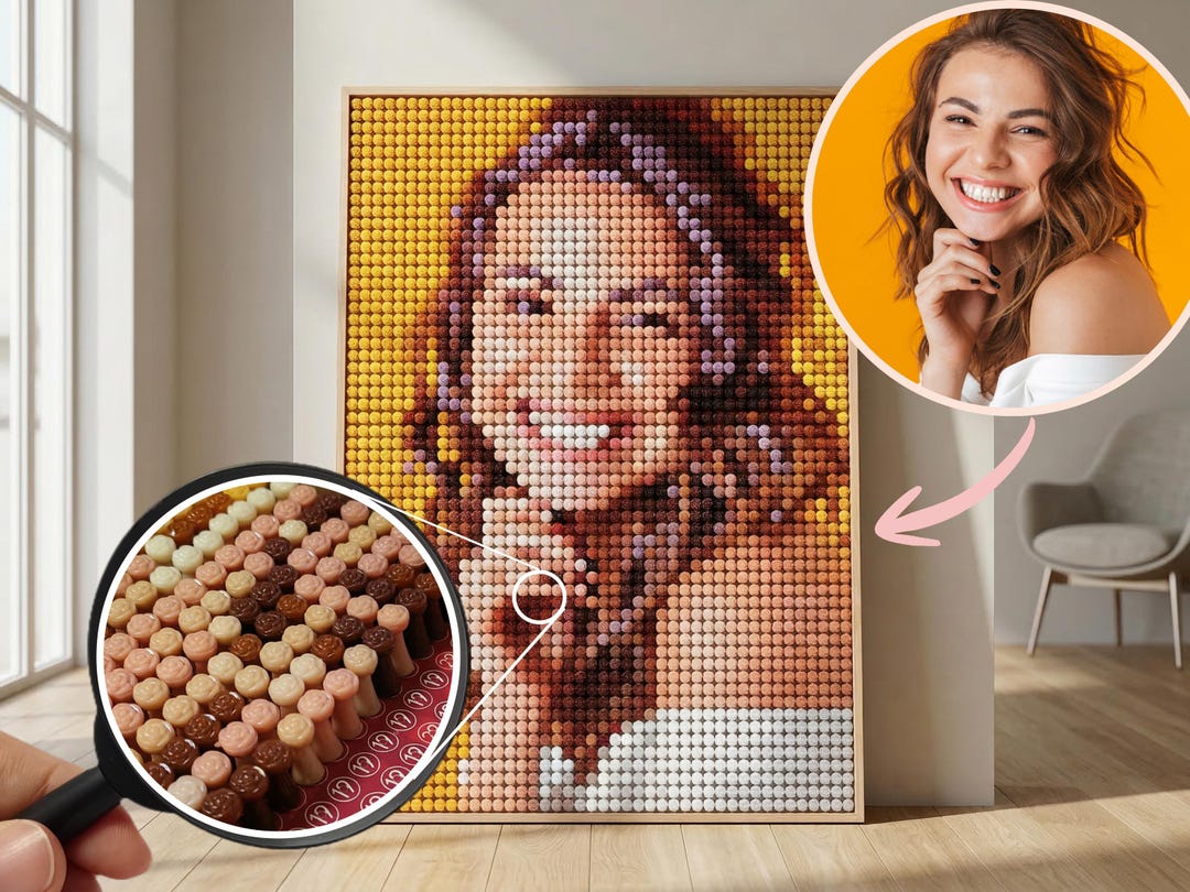 Push Pin Portrait DIY Photo Gift Kit, Push Pin Art Portrait, Personalized Photo Gift ...