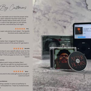 Custom CD Keychain NFC Music Keychain Mini CD Keychain Tap To Play Song Gift Personalized Music Gift Custom Album Keychain image 7
