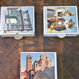 Vintage Italiaanse luciferboekjes: set van 3