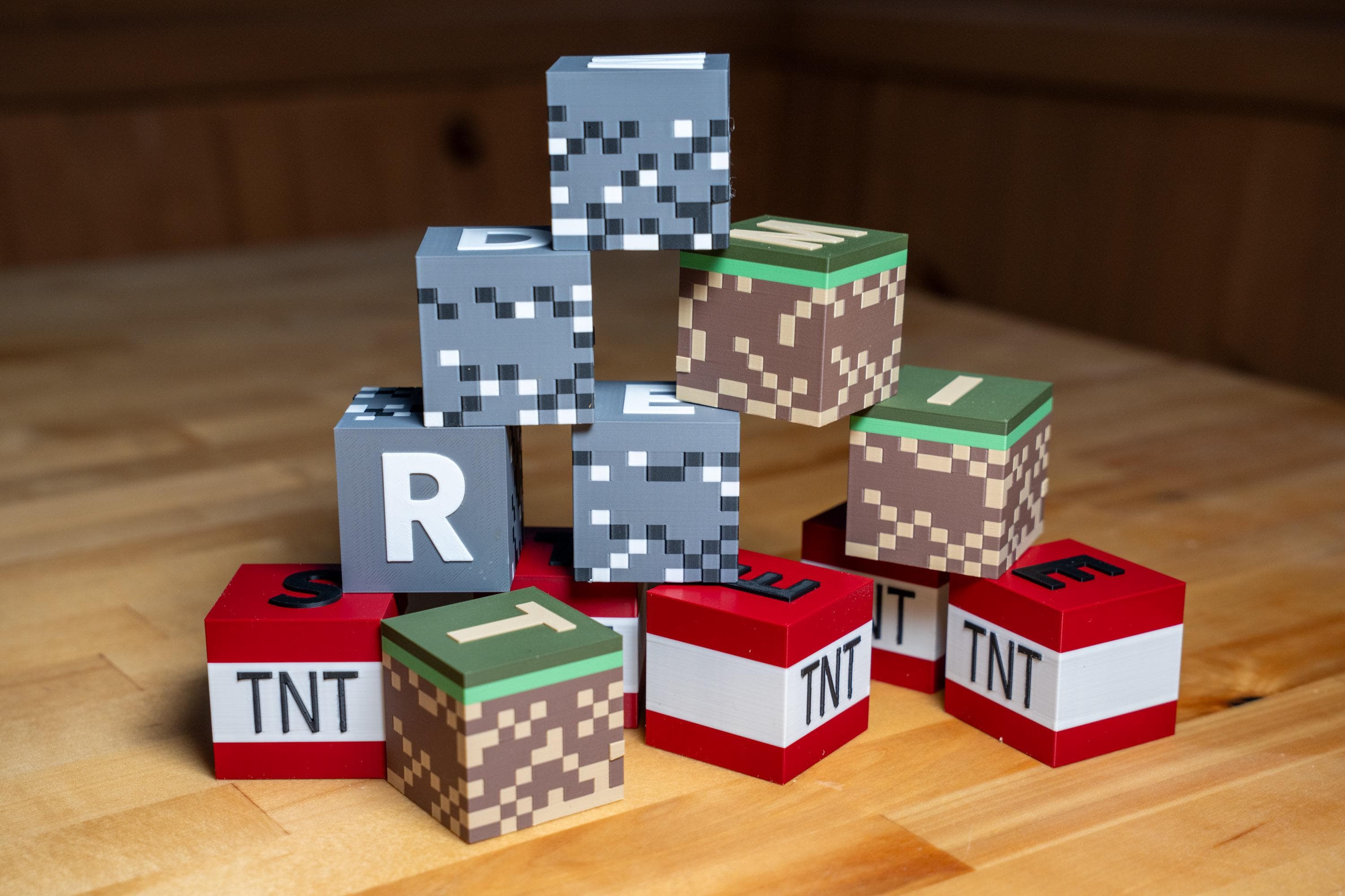 Riley Minecraft Letters Minecraft Style Letter Blocks β Personalized Name Cubes β Gamer Room ...