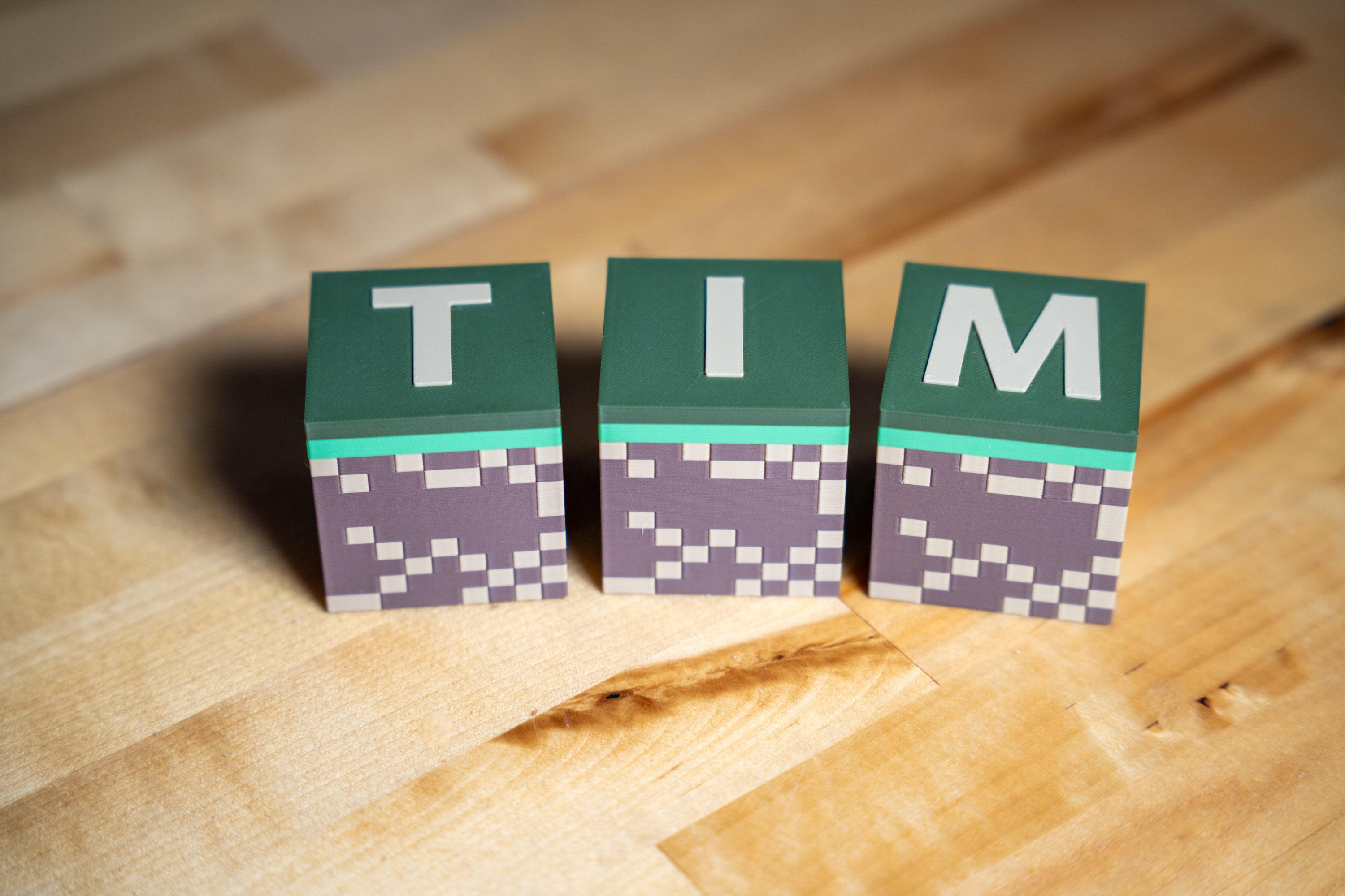 Riley Minecraft Letters Minecraft Style Letter Blocks β Personalized Name Cubes β Gamer Room ...