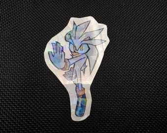Silver the Hedgehog - Holographic Sticker
