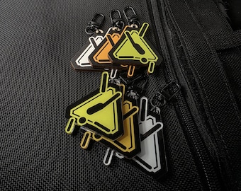 Discombobulated Safety Guy Keychains Acrylic and Wood Finishes 2.4 Inches