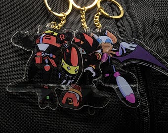 Sonic Team Dark Keychains - Shadow, Rouge, Omega