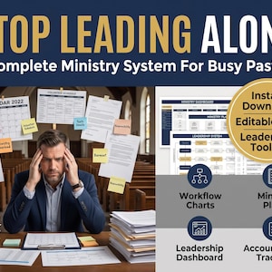 Stop Reacting to Your Calendar and Start Leading It | Ministry Masterplan Workbook | Turn a Church Vision into a 90-Day Plan