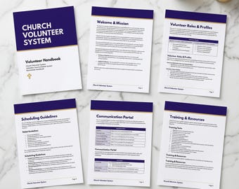 Introduktionskit för kyrkans volontärer | Redigerbara rollbeskrivningar, utbildningsmanual (direkt nedladdning)
