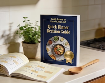 Quick Dinner Decision Guide | 30-Day Meal Planner & Flowchart (Digital Download)