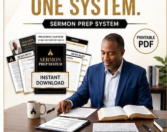 Youth Pastor Sermon Prep Template | Weekly Message Planning Worksheet for Youth Ministry (Printable PDF)