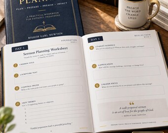 90-Day Sermon Planner & Ministry Content Calendar (Digital PDF)