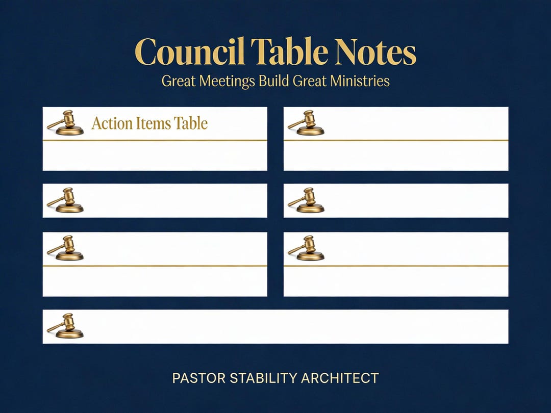 Note From Council Council Meeting Notes Template | Ministry Leadership Planner (word ...