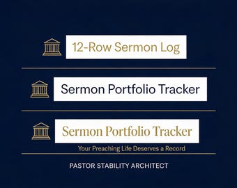 Pastors predikologg | Predikanportföljregisterförare (digital nedladdning)