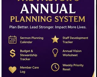 Church Administrator Planning System | Ministry Operations Templates (PDF)
