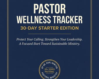 Pastor Wellness Tracker | 115-Page Ministry Self-Care Journal | Pastoral Burnout Prevention | Church Leader Health Planner