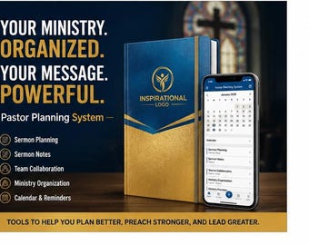 New Preacher Sermon Outline Worksheet | Beginner-Friendly Sermon Prep Template for First-Time Speakers (PDF Download)
