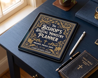 Digital Pastor Planner for GoodNotes | Hyperlinked Ministry Planner, Sermon Prep & Outreach Tracker (iPad PDF)