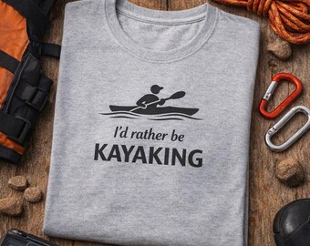 Kayaking T-Shirt, Outdoor Adventure Kayaker Nature Lover Tee