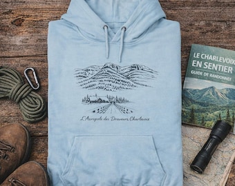 L Acropole des Draveurs Hoodie, Charlevoix Mountain Adventure Sweatshirt, Nature Lover Gift