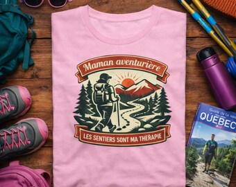 Adventurous Mom Hiking Graphic Tee | Trails Are My Therapy Shirt