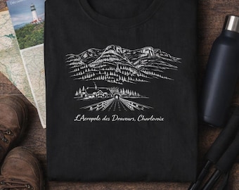 L'Acropole des Draveurs Charlevoix Landscape T-Shirt – Minimalist Nature Tee