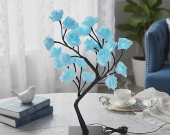 Rose Tree Lamp | LED Rose Flower Fairy Lamp | Romantic Night Light | Bedroom Table Lamp | Valentine Gift for Her