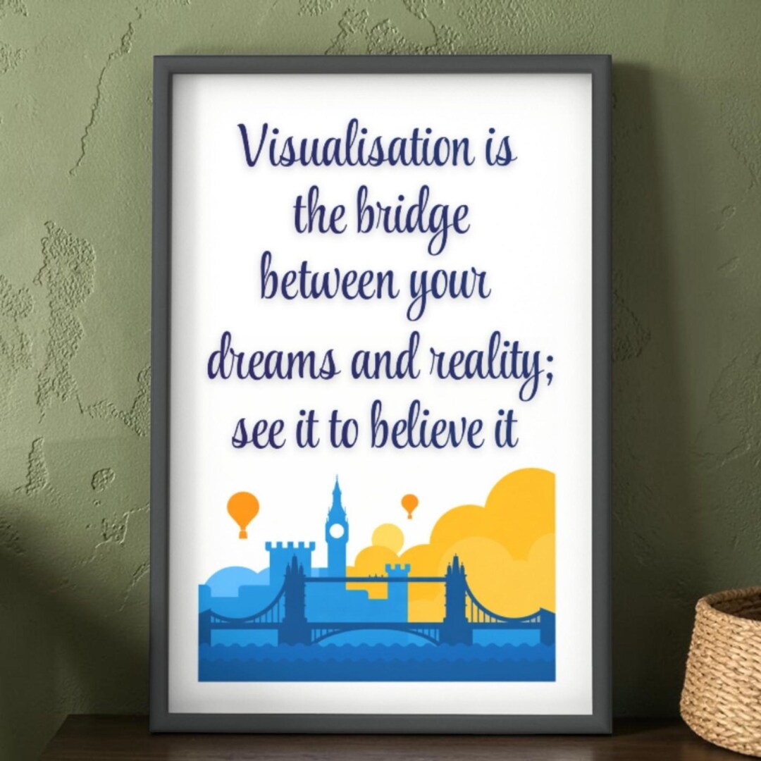 Visualisation High Resolution Quote Framed Wall Art | Visualisation Wall Art Print | Inspirational Poster ...