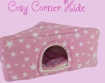 Corner Hidey hut soft fleece guinea pig bed small animal hide guinea pig cave