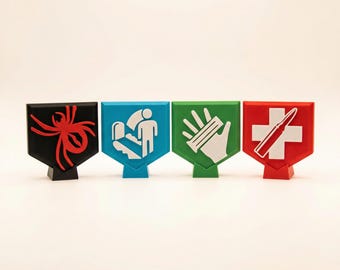 Zombies Perk 3D Standing Icons | Gaming Desk & Shelf Display