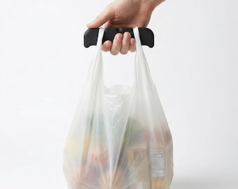 Comfort Grip Bag Carrier Handle - Grocery + Trash Bags - Multi-Groove No-Pain Grip