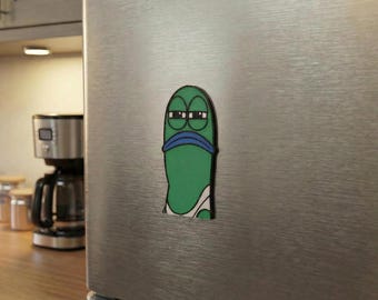 Annoyed Lifeguard Cartoon Fridge Magnet | Funny Beach Character Decor