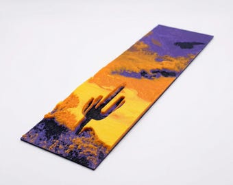 Arizona Sunset 3D Bookmark | Saguaro Cactus Bookmark | Book Lover Gift