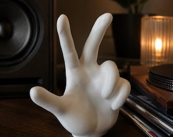 YVL Hand Sign Decor | Rap Music Room Sculpture | Vamp Aesthetic