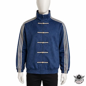 Handmade Chinese Tang Jacket - Unisex Chinese Year Jacket Streetwear Track Jacket - Mandarin Collar Frog Button Zen Coat