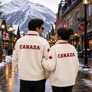 Kurtka Shane Hollander Sherpa, kurtka Heated Rivalry, polar Canada Maple Leaf | Kurtka inspirowana kanadyjską modą | Zimowa kurtka cosplay
