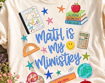 Las matemáticas son mi ministerio PNG, Profesor de matemáticas PNG, Profesor de STEM PNG, Aula de álgebra y geometría PNG, Femenino PNG, Vintage Chic PNG, Garabato PNG