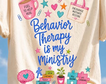 Terapia conductual es mi ministerio PNG, diseño de regalo BCBA ABA, diseño de garabato de analista de conducta, archivo digital de terapia de autismo, PNG médico de moda