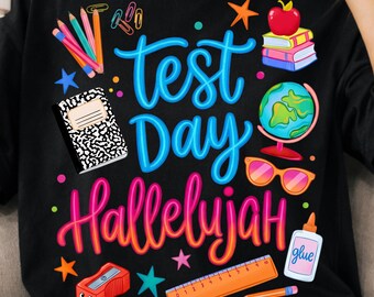 PNG de día de examen, PNG de aleluya, PNG de verano, PNG religioso, PNG de pruebas estatales, PNG viral, PNG preppy, PNG de camiseta gráfica, PNG de frase pegadiza