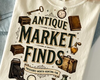 Antique Market Finds PNG, Yard Sale Junkie PNG, Thrifting Girl Shirt Design, Vintage Finds PNG, Flea Market Graphic, Garage Sale Sublimation