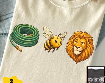 Hose Bee Lion PNG, Funny Gardening Humor Sublimation Design, Cute Garden Hose Honeybee Clipart, Humorous Shirt Nature Lover Digital Download