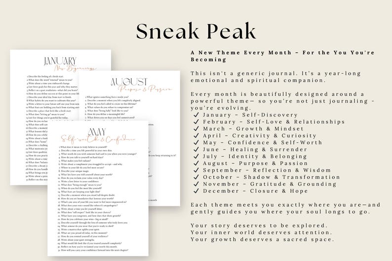365 journal prompts manifestation journal yearly shadow work printable minimalist self-care mental health wellness reflections beginner friendly gratitude daily self-help journal personal growth and empowerment self-discovery and mindfulness writing prompts emotional healing digital prompts guided journal mood journal therapy journal