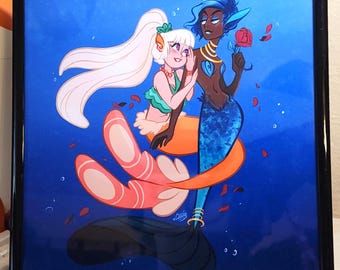 Mermaids Together - Print
