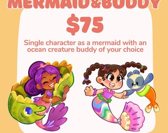 Mermaid Me Portrait Commissions - Handmade By Artist