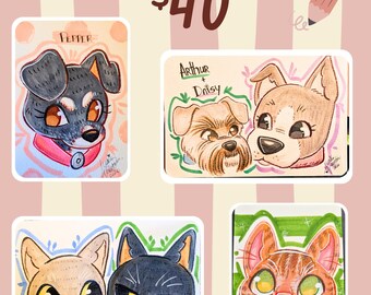 Painted Pet Portraits - painted by hand