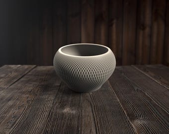 セレニティ・ウェーブ ワイドフラワーベース | 侘び寂びジャパンディ彫刻ボウル | 特注サイズ・カラーも承ります