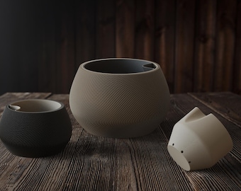 ZenFlow Luxury Self-Watering Planter | Elegant Sculptural Pot | Intricate Parametric Texture | Stylish Modern Decor| Customizable Sizes