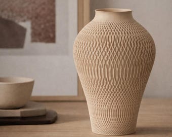 Wabi-Sabi Parametric Vase | Japandi Modern Sculptural Decor | Custom Colors and Sizes