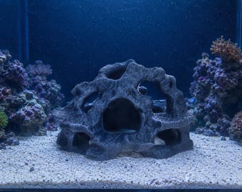 Reef Rock | Aquarium Rock Cave Hide | Fish Tank Decor | Reptile Amphibian Hide | Custom Size and Glow in the Dark Options
