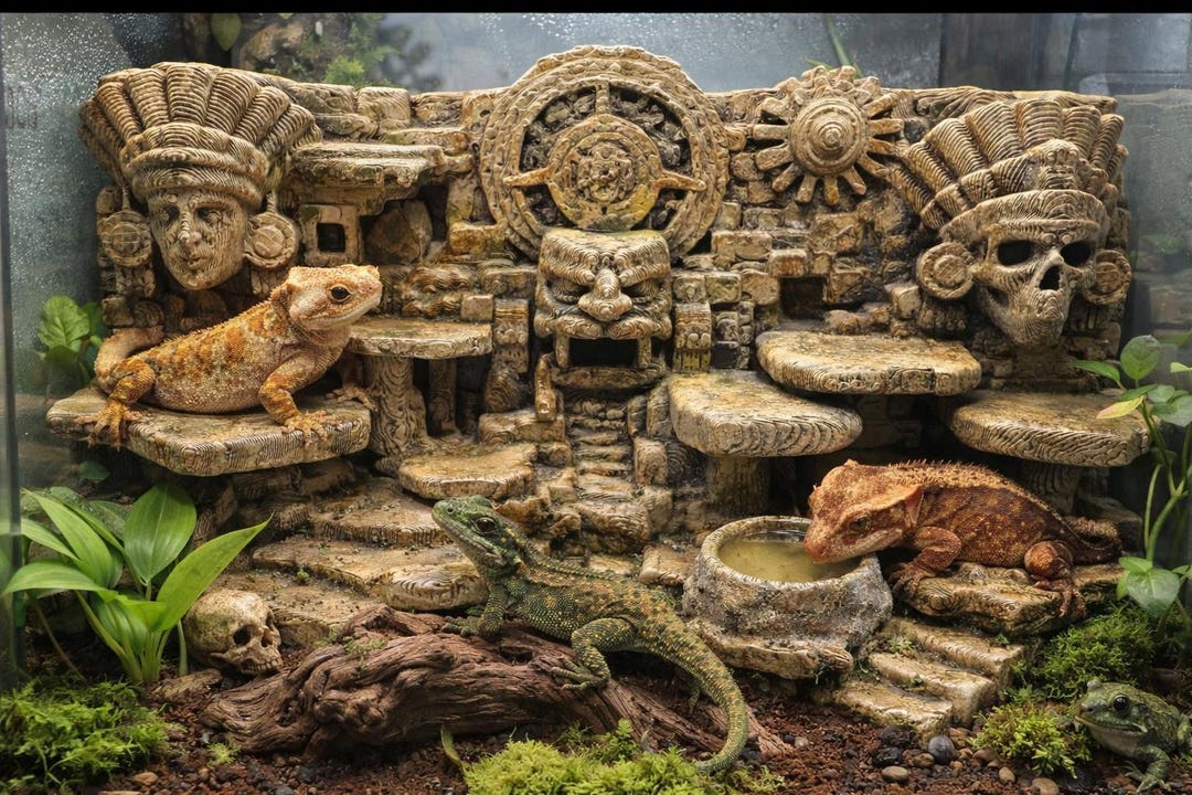 Aztec Ruins II 3D Back Wall - Extra Large Options | Terrarium ...
