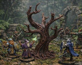 Gnarled Dead Tree Set Style I (price for 2 trees) | DnD Scatter Terrain | Aquarium & Vivarium Accent | Color Options Glow-in-the-Dark