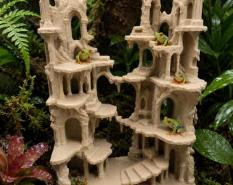 The High Breach 3D Back Wall | Aquarium Terrarium Vivarium & Tank Decor | DnD, Wargaming Terrain | Custom Sizes and Color/Glow Options