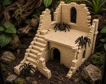 Old Ruins | Fish Hide | Aquarium Vivarium Decor |  | DnD, Wargaming Terrain | Color Options Glow-in-the-Dark
